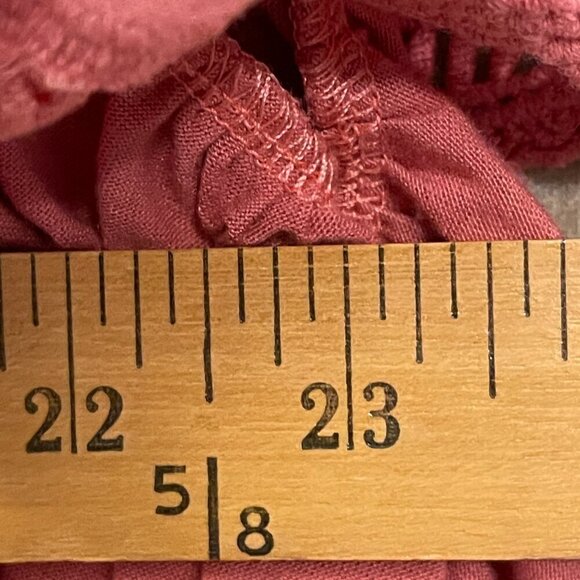 She + Sky Blouse Women's Small Mauve Sleeveless with Ruffles - Picture 6 of 12